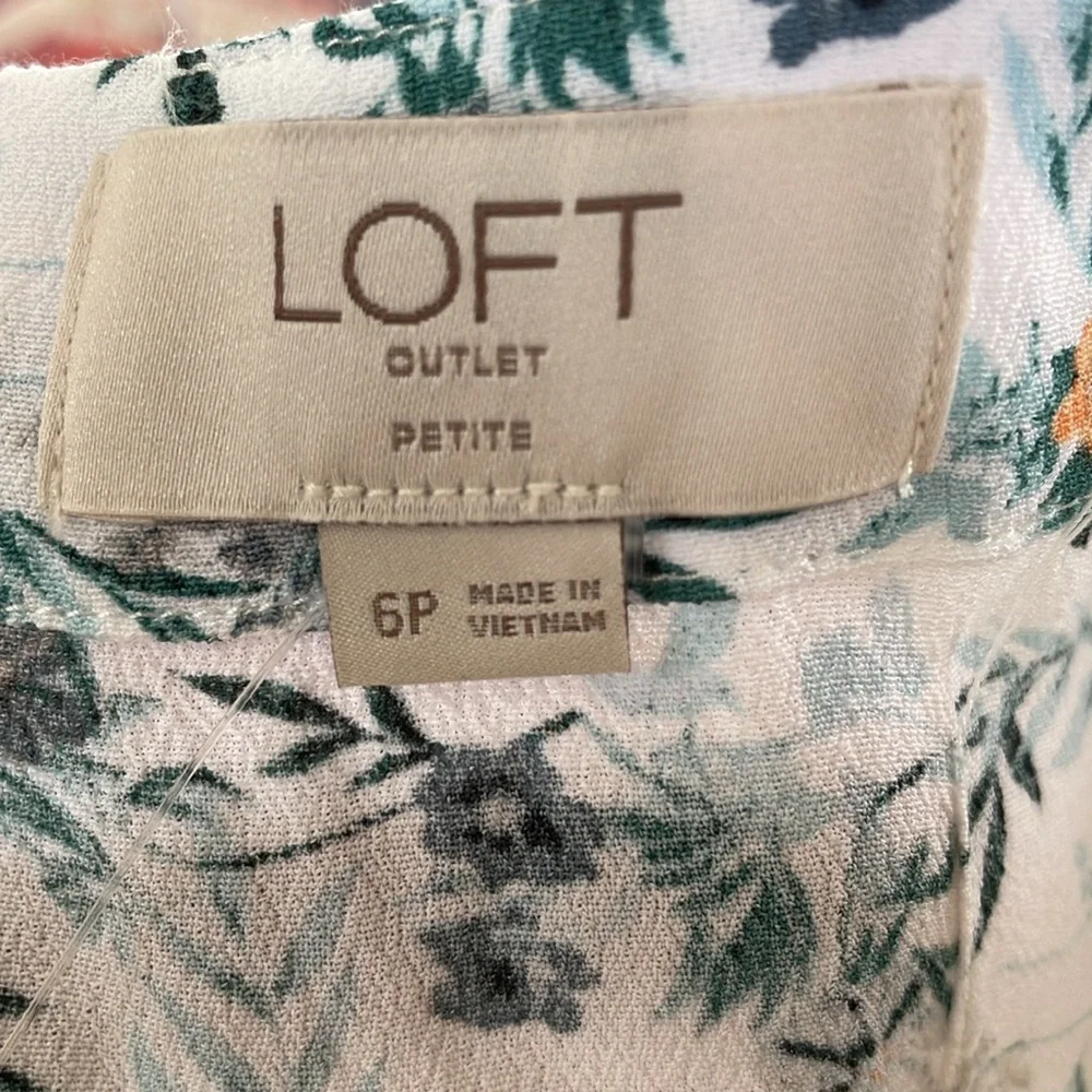 LOFT Floral Print Women's Midi Dress - Picture 3 of 8